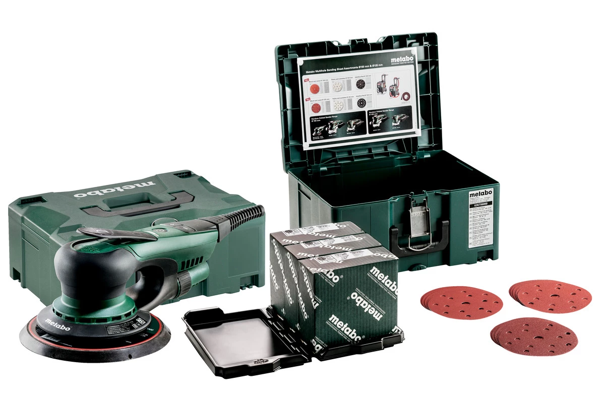 Metabo 691039000 SXE 150-5.0 BL SET Ponceuse Excentrique Metaloc + Set D'abrasifs 5 Metabo 691039000 SXE 150-5.0 BL SET Ponceuse Excentrique Metaloc + Set D'abrasifs – Image 3