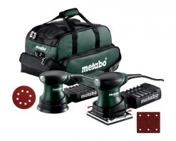 Metabo 691125000 FSR200 Ponceuse à Main 200W + FSX200 Ponceuse Excentrique 240W Dans Sac
