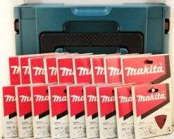 Makita BO4565 Ponceuse Vibrante + Coffret Mbox 2 Avec Papier De Verre